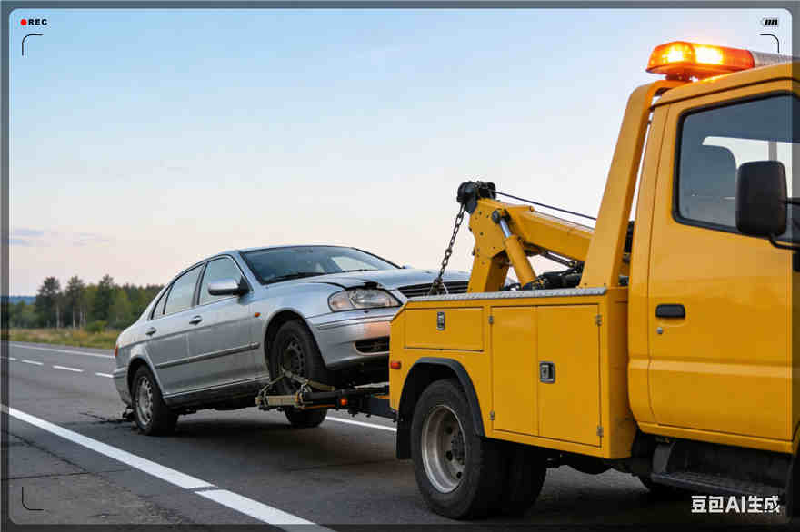 前进区拖车救援电话【案例】